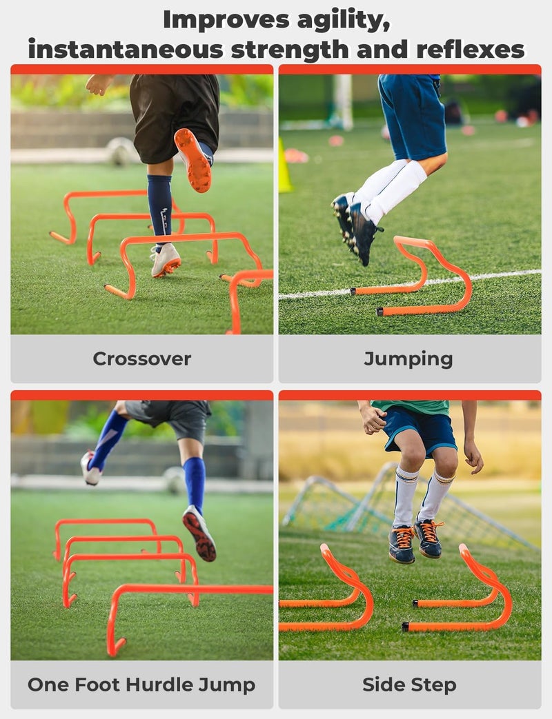 GHB Agility Hurdles 8" Speed Agility Training Hurdles, Detachable Sturdy Hurdles Training Equipment Set with Carry Bag for Kids,Athletes,Soccer,Basketball - Image 5